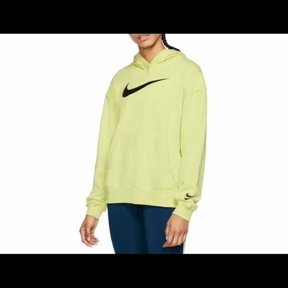 Nike Women's Sportswear Swoosh Hoodie Limelight Green CJ3761-367 Size XL - Picture 1 of 9